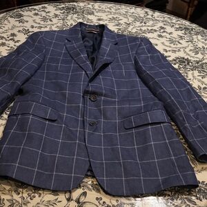 Tommy Hilfiger Navy Windowpane Blazer